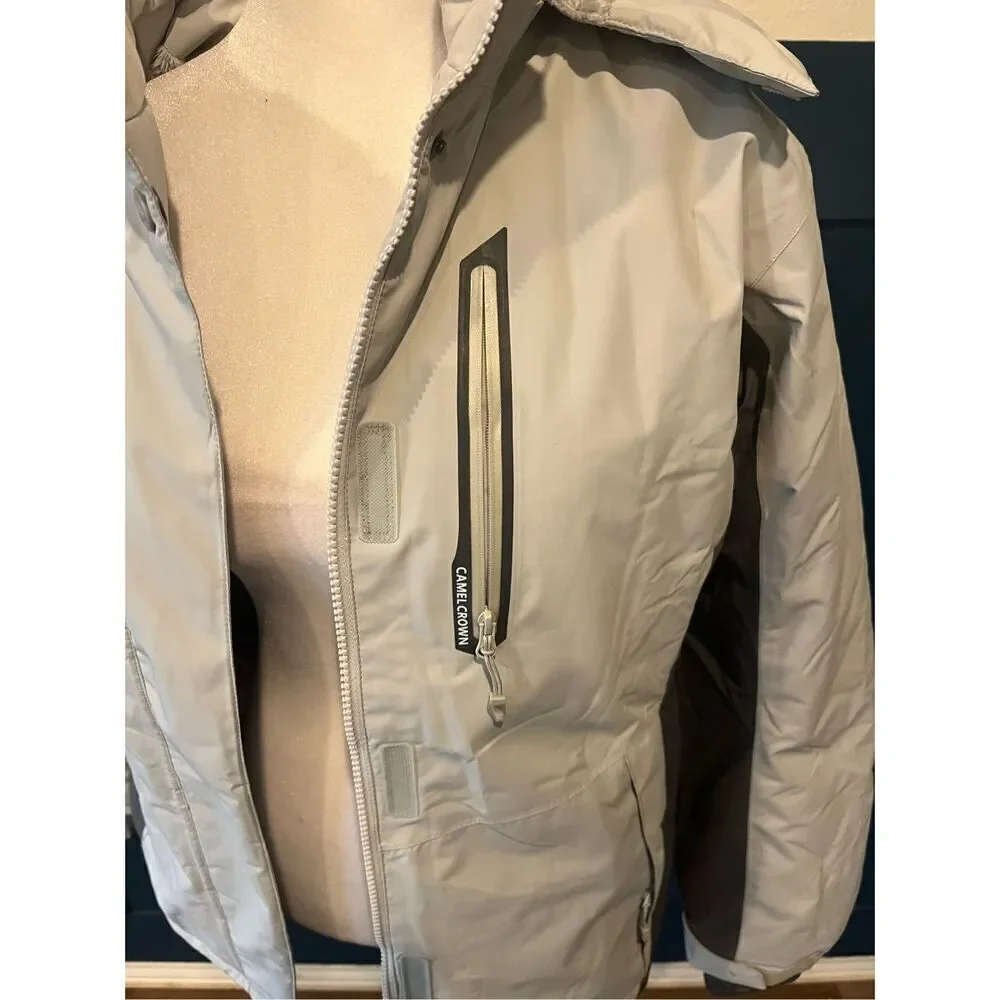CAMEL CROWN Women’s Mountain Snow Waterproof Ski Jacket Detachable Hood